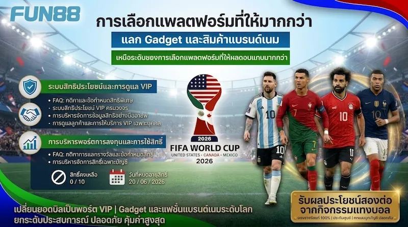 ร้านค้ารีวอร์ด เว็บพนันออนไลน์ แลกสมาร์ตโฟนและของแบรนด์เนม สำหรับลูกค้า VIP บอลโลก
