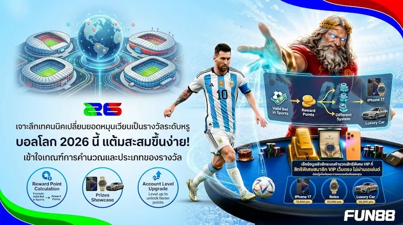 เล่นพนันบอลโลกเว็บไหนดี มีแต้มสะสมแลกของรางวัลฟรีๆ
