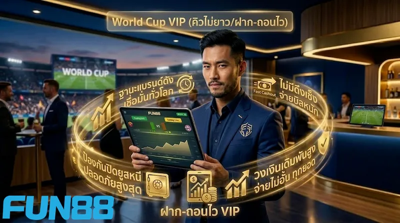 บริการผู้ดูแลส่วนตัว VIP LINE ACCOUNT เว็บพนันบอลเว็บตรง Fun88 สำหรับลูกค้าสายเล่นหนัก